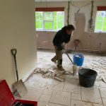 Lift installation and kitchen